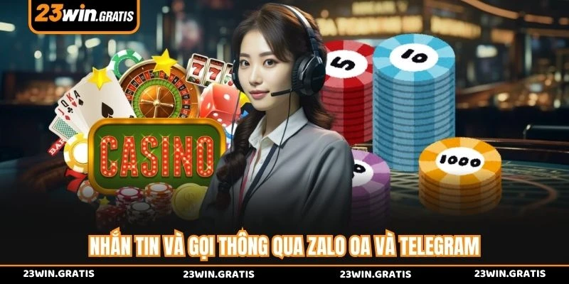 Nhắn tin và gọi thông qua zalo OA và telegram